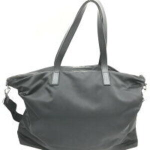 Prada 2way bag tote black nylon shoulder leather Tessuto Saffiano